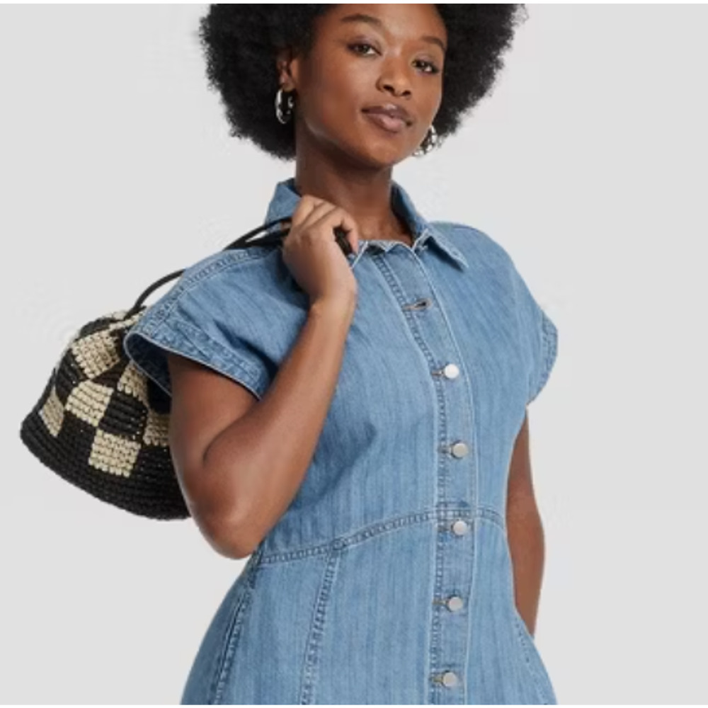 Denim Flouncy Dress Sz Large NWT- Universal Thread